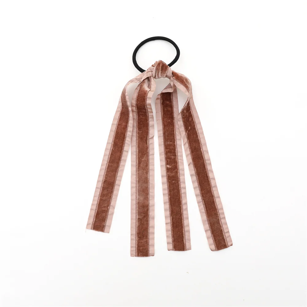 Fashion New ruffle velvet Hair Accessories Hairband bow scruchy large clips girls Headband With Tie band