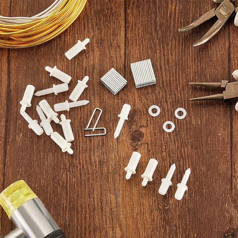 85 Pcs Plantation Shutter Repair Pins Tilt-Rod for Staples Washers Replacement Set Movable Blade Repair Part for Window 87HA