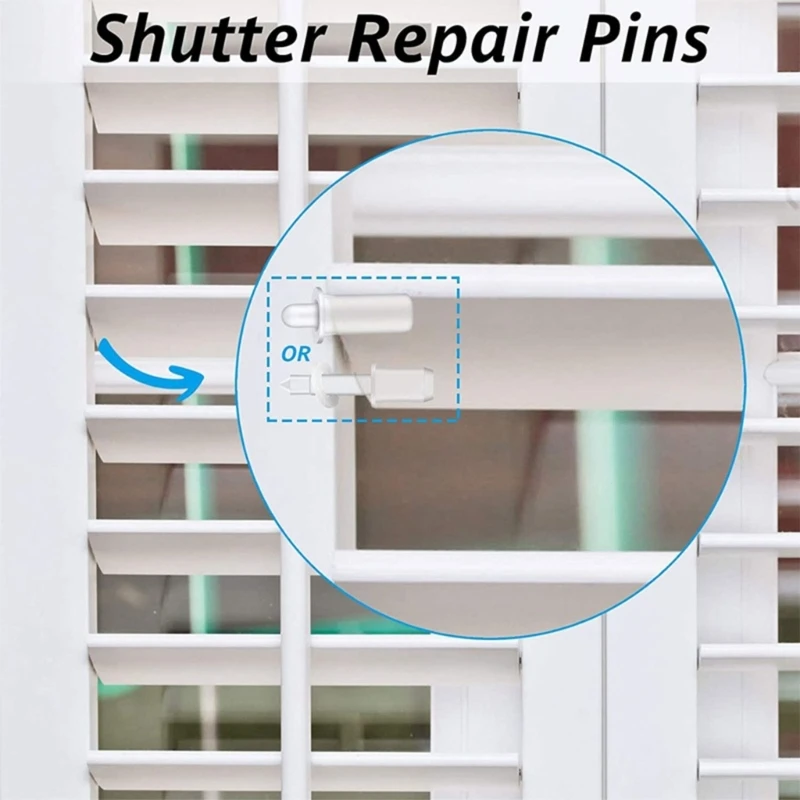 85 Pcs Plantation Shutter Repair Pins Tilt-Rod for Staples Washers Replacement Set Movable Blade Repair Part for Window 87HA