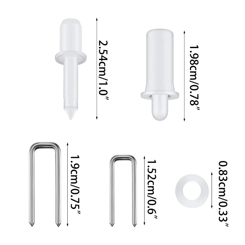 85 Pcs Plantation Shutter Repair Pins Tilt-Rod for Staples Washers Replacement Set Movable Blade Repair Part for Window 87HA