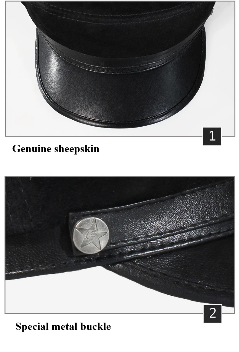 Suede Leather Hats For Men 2023 Korean Fashion Male Flat Top Military Navy Sailing Berets With Belt Chic Student Caps Streetwear
