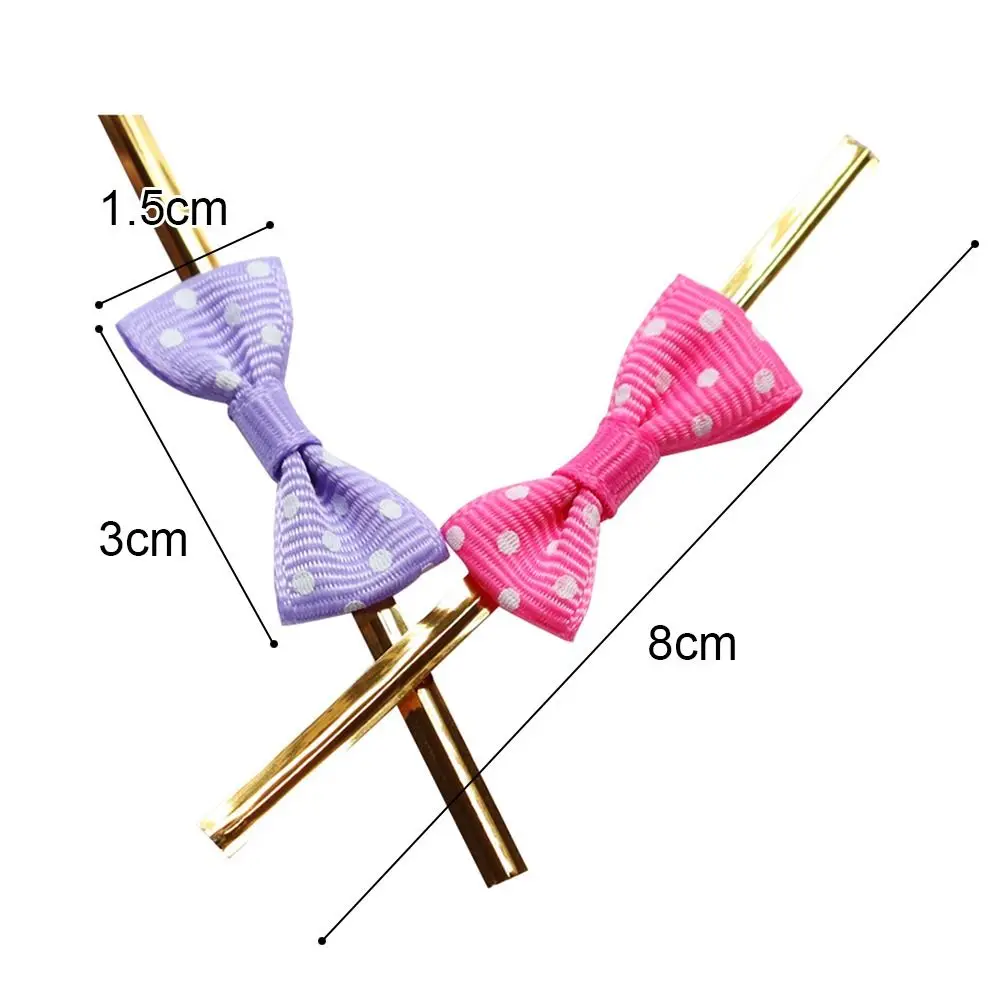 100Pcs New DIY Bow Tie Wrapping Golded Wire Bowknot Binding Wire Lollipop Candy Gift Packaging Bags Fastener Sealing Fixed Ties
