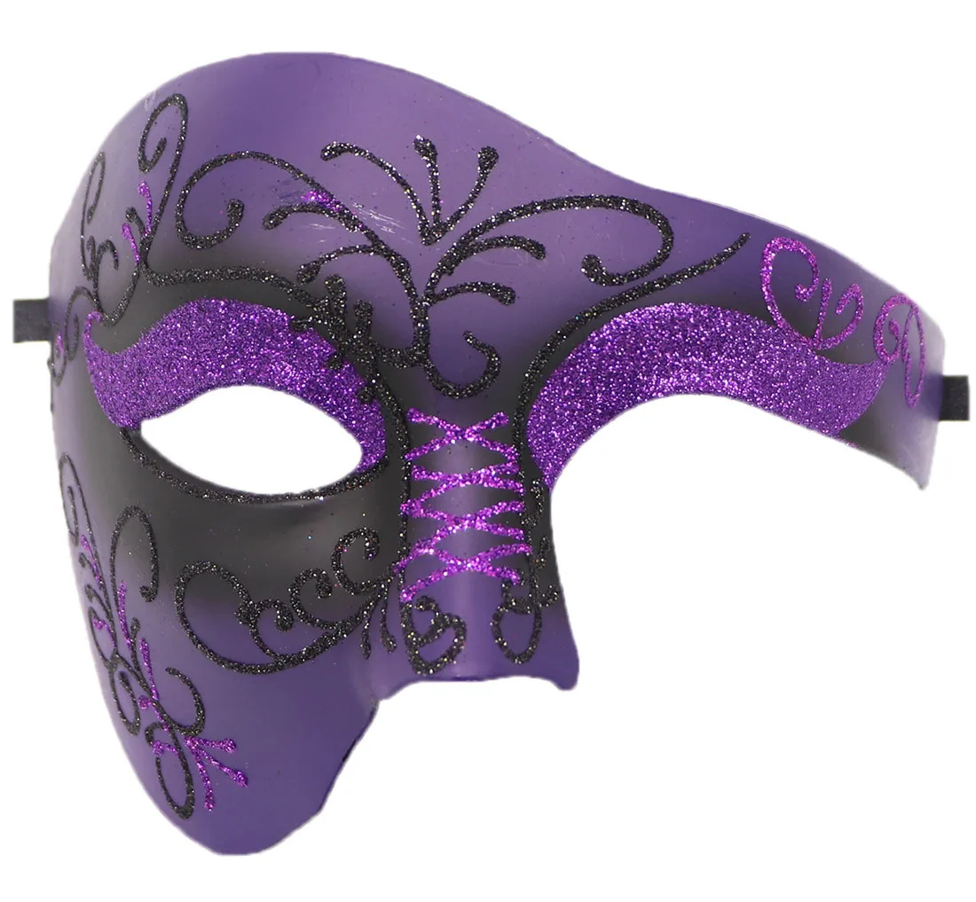 Halloween Steampunk Phantom Masquerade Cosplay Mask ABS Plastic Half Face Men/Women Punk Carnival Costume Props