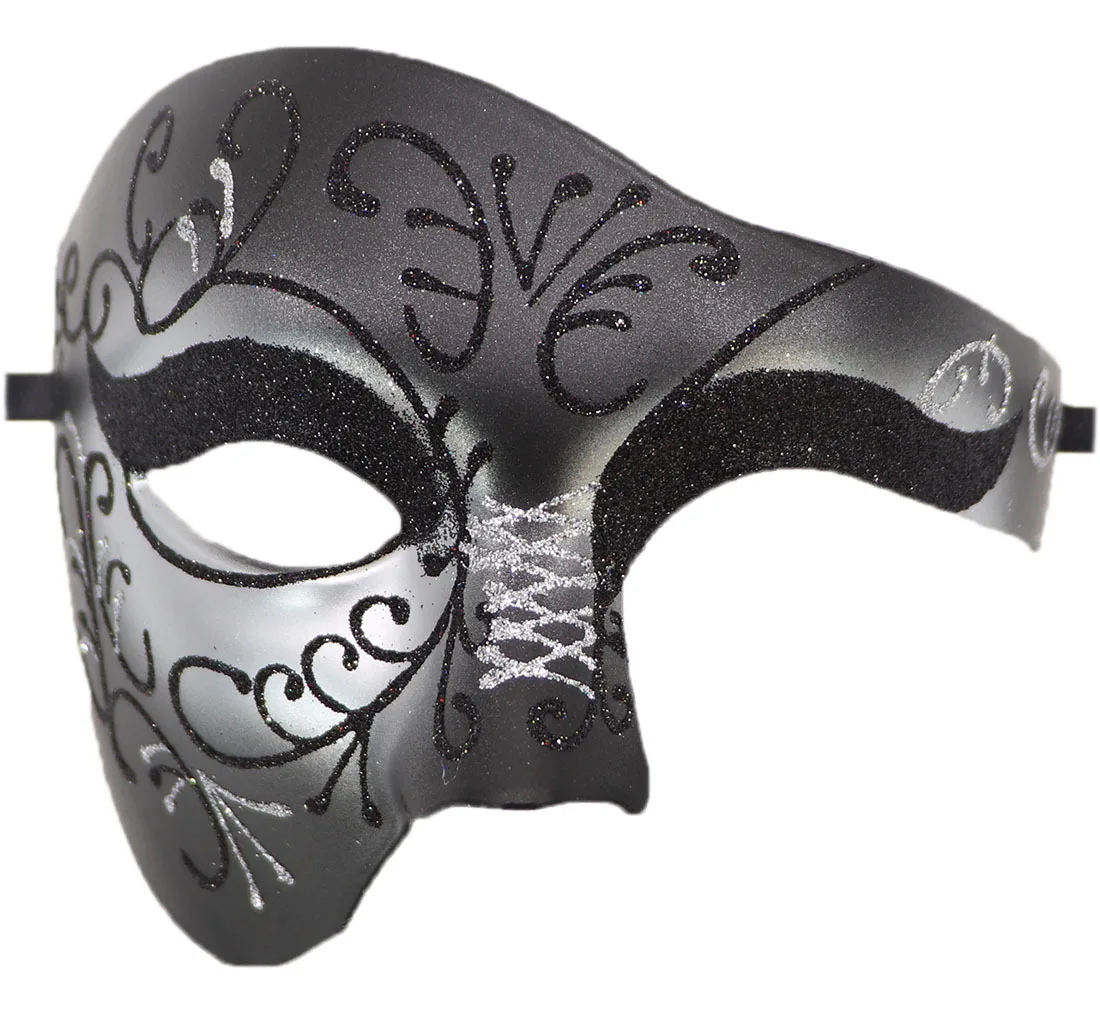 Halloween Steampunk Phantom Masquerade Cosplay Mask ABS Plastic Half Face Men/Women Punk Carnival Costume Props