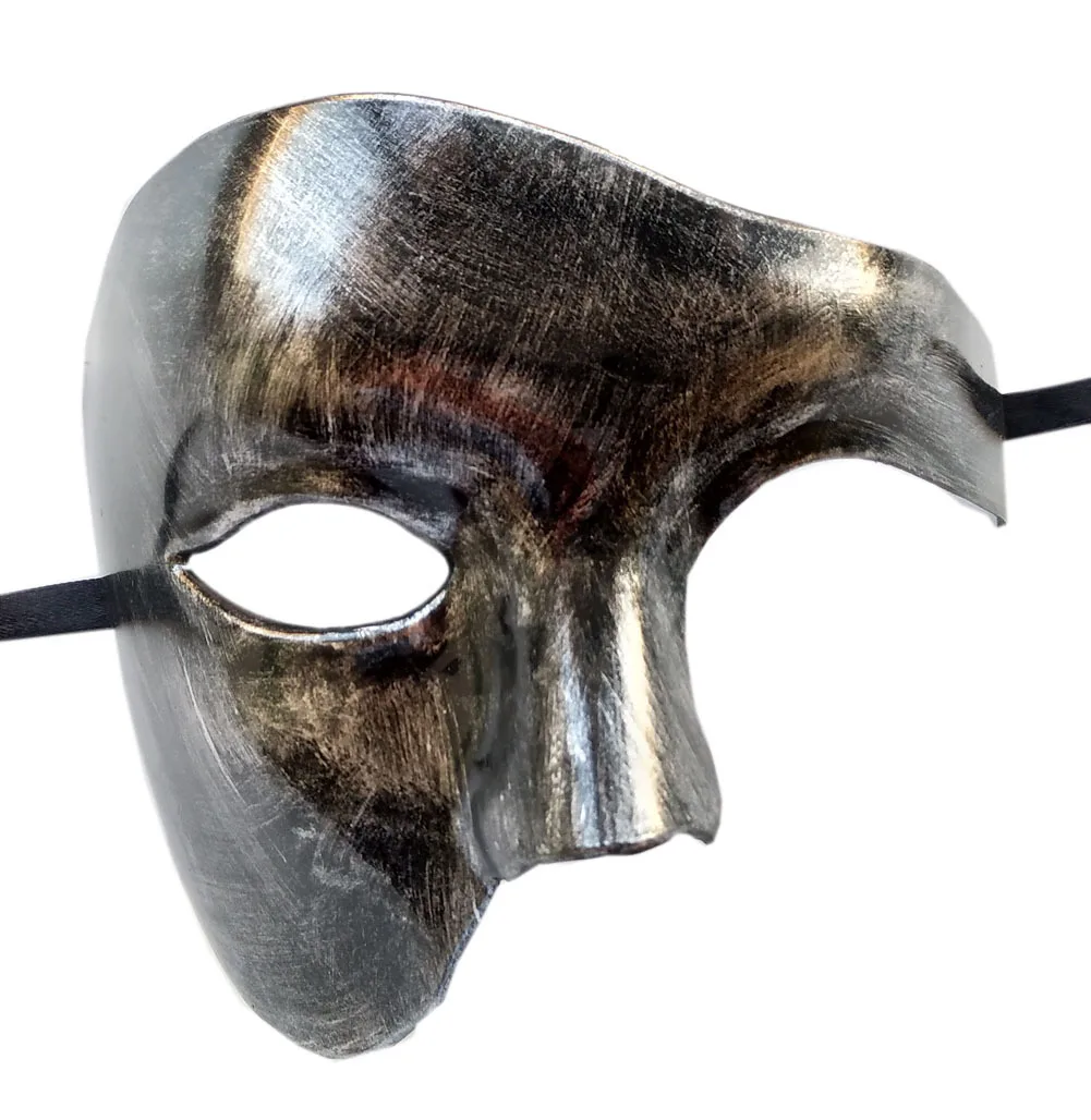 Halloween Steampunk Phantom Masquerade Cosplay Mask ABS Plastic Half Face Men/Women Punk Carnival Costume Props