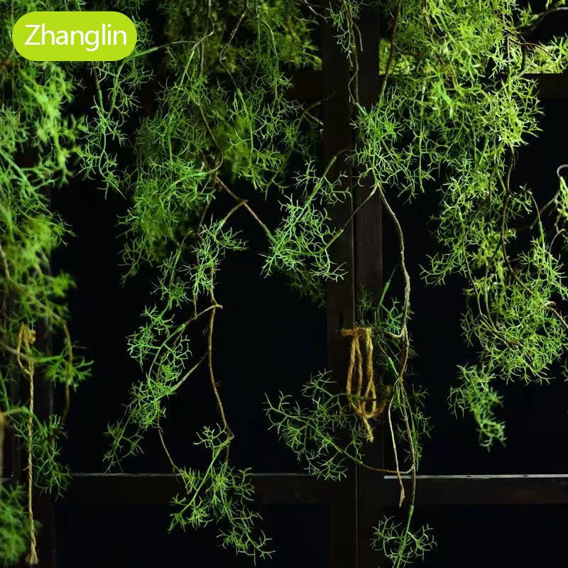 140 cm Artificial Plant Black Bone Mango Vine 1 Piece 5 Branches Home Wall Hanging Ivy Green Fake Flower Plant Pine Needles New