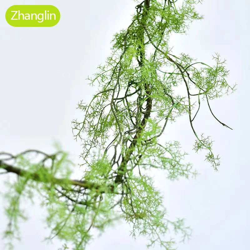 140 cm Artificial Plant Black Bone Mango Vine 1 Piece 5 Branches Home Wall Hanging Ivy Green Fake Flower Plant Pine Needles New
