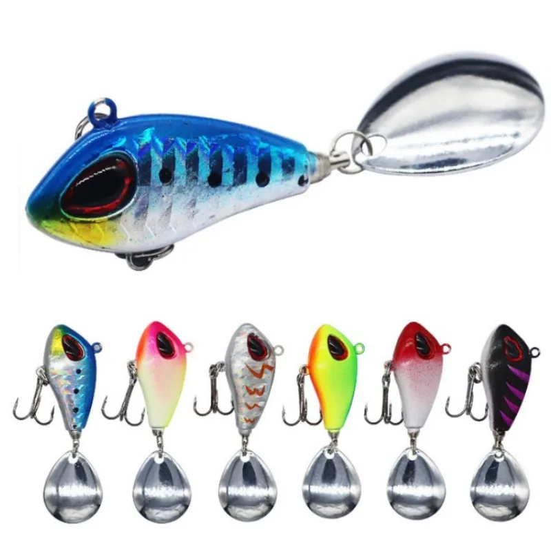 ZWICKE 1pcs Metal Mini VIB with Spoon Fishing Lure Winter Fishing Tackle Crankbait Vibration Spinner Sinking Bait 6g10g17g25g
