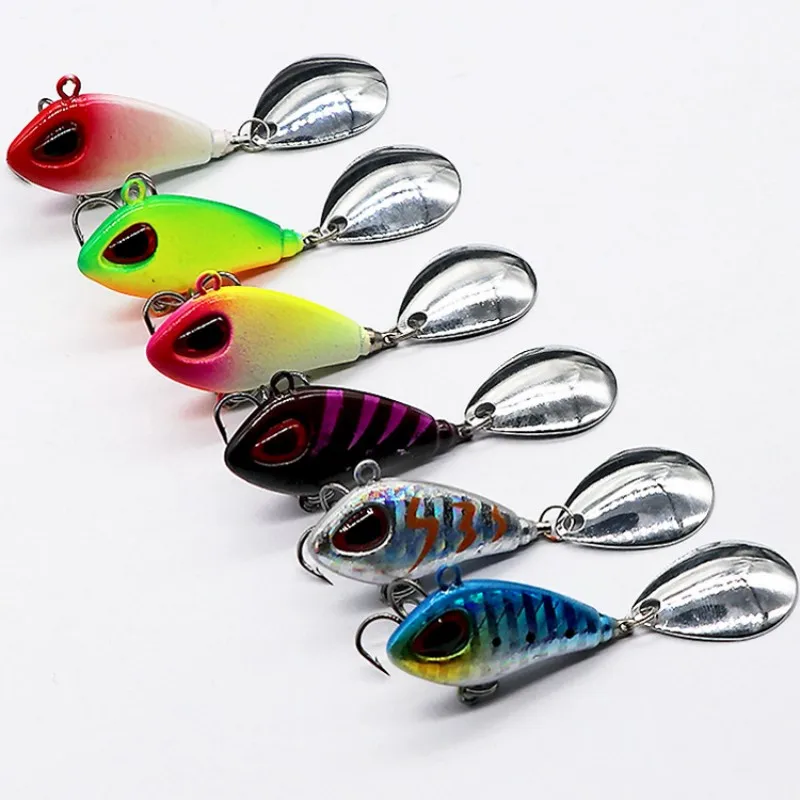 ZWICKE 1pcs Metal Mini VIB with Spoon Fishing Lure Winter Fishing Tackle Crankbait Vibration Spinner Sinking Bait 6g10g17g25g