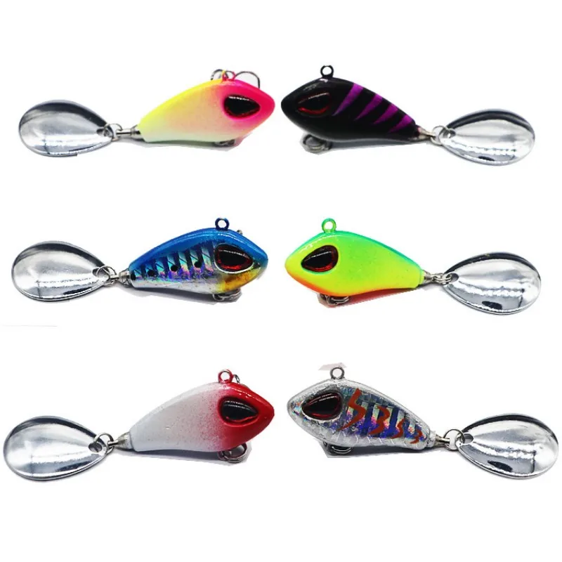 ZWICKE 1pcs Metal Mini VIB with Spoon Fishing Lure Winter Fishing Tackle Crankbait Vibration Spinner Sinking Bait 6g10g17g25g