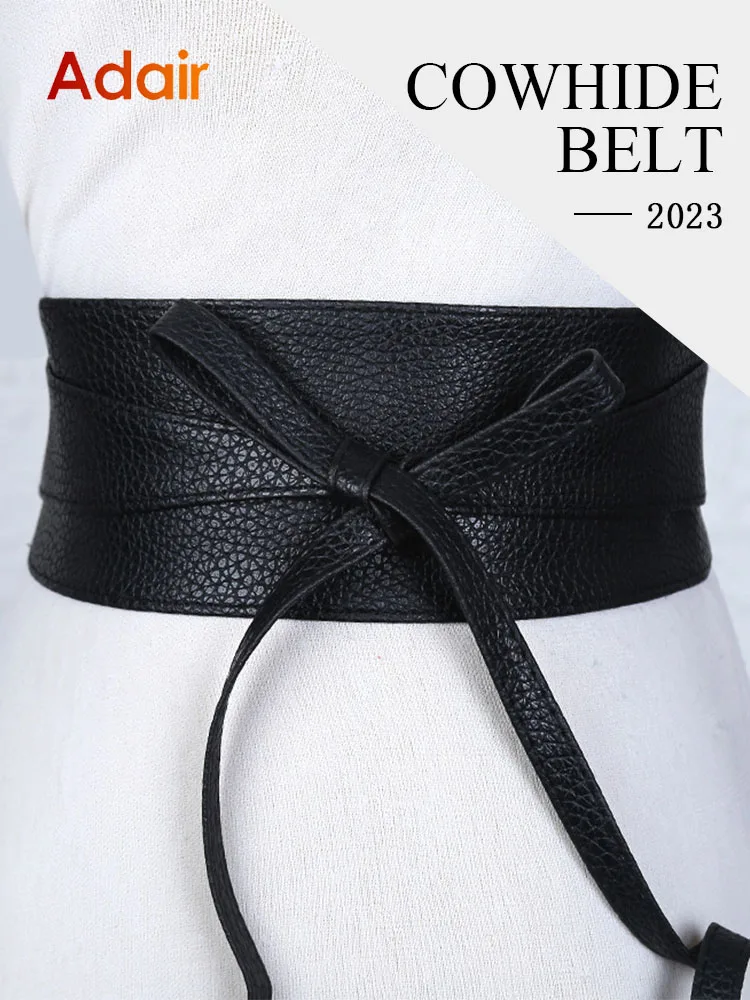 Fashion Women Belt for Dress Leather Bowknot Wide Belts Waistband Coat Corset Designer Luxury Brand Solid Color Waistbelt DT007