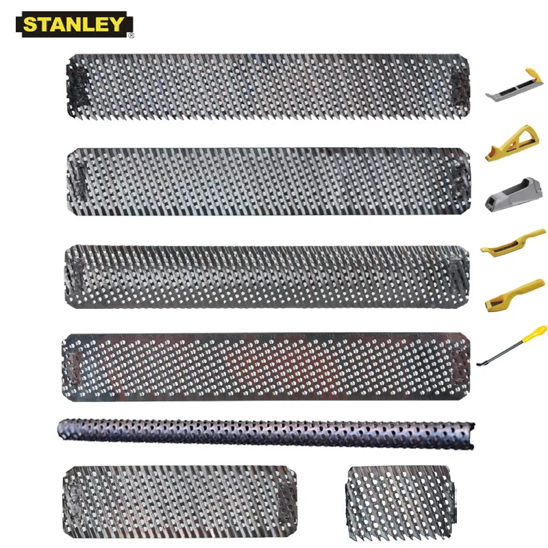 Stanley one surform blades replacement flat  fine half round convex blade flat RASP file removing filler foam  2-1/2" 5-1/2" 10"