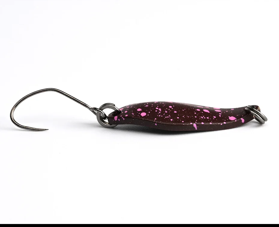 ALLBLUE Trout Lure 2.4g 27mm Metal Brass Copper Colorful Fishing Mini Spoon Bait Freshwater Stream Tackle for Chub Perch Salmon