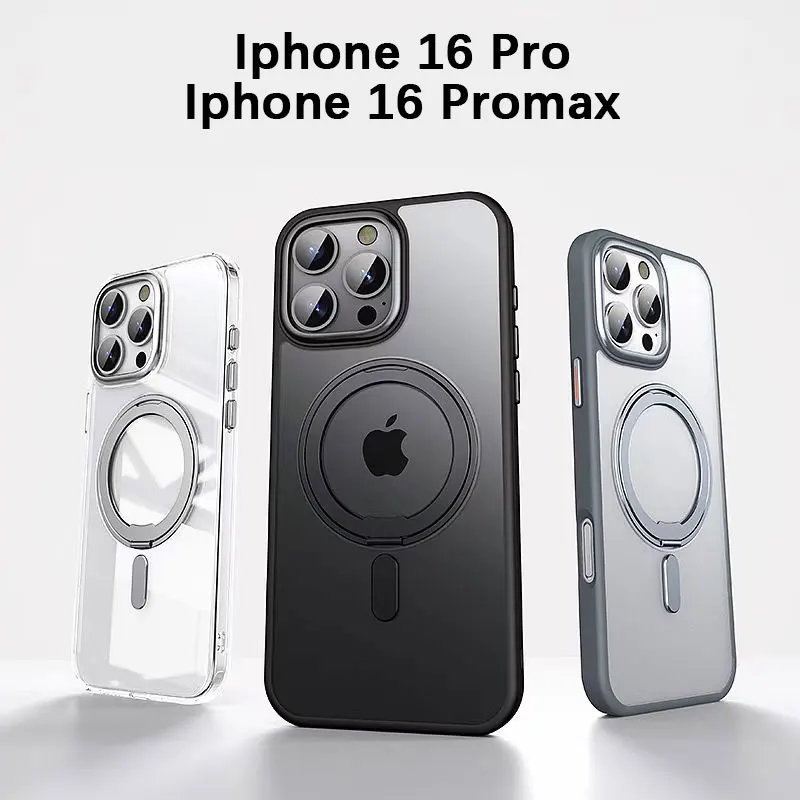 Magnetic 360° Ring Holder Phone Case For iPhone 11 12 13 14 15 16 17 Pro Max Plus For MagSafe Wireless Charging Shockproof Cover