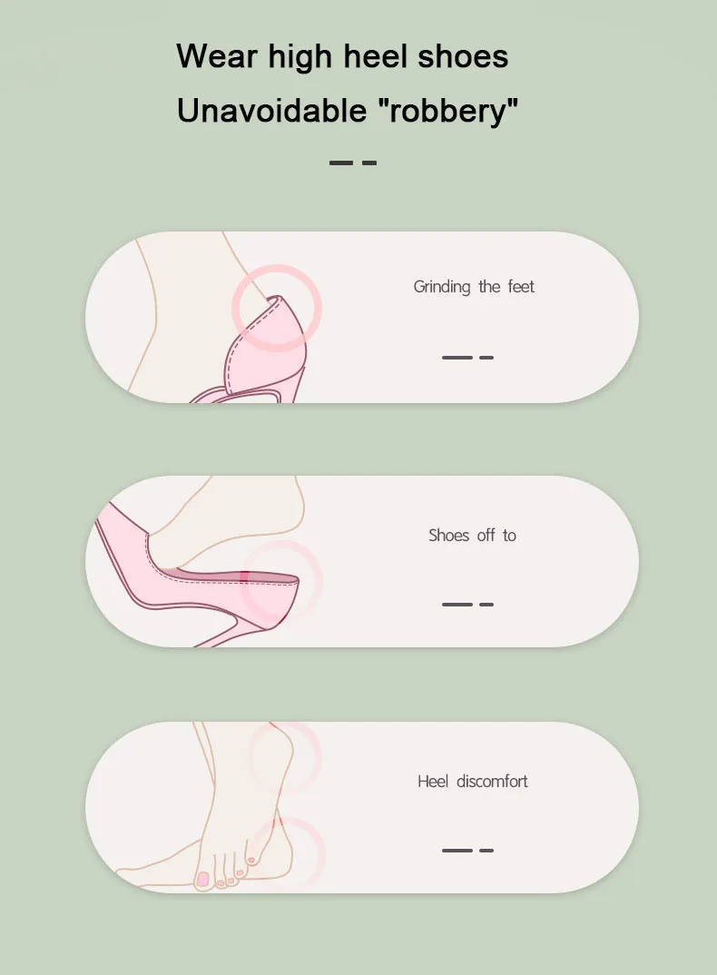 T-shaped Silicone Heel Grips Protectors Womens Shoes Heel Cushion Foot Care Products Non Slip Shoe Pads High Heels Shoe Insert