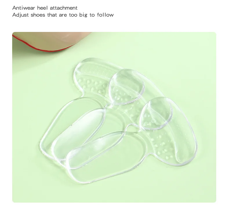 T-shaped Silicone Heel Grips Protectors Womens Shoes Heel Cushion Foot Care Products Non Slip Shoe Pads High Heels Shoe Insert