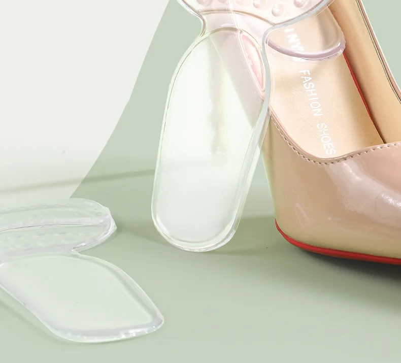 T-shaped Silicone Heel Grips Protectors Womens Shoes Heel Cushion Foot Care Products Non Slip Shoe Pads High Heels Shoe Insert