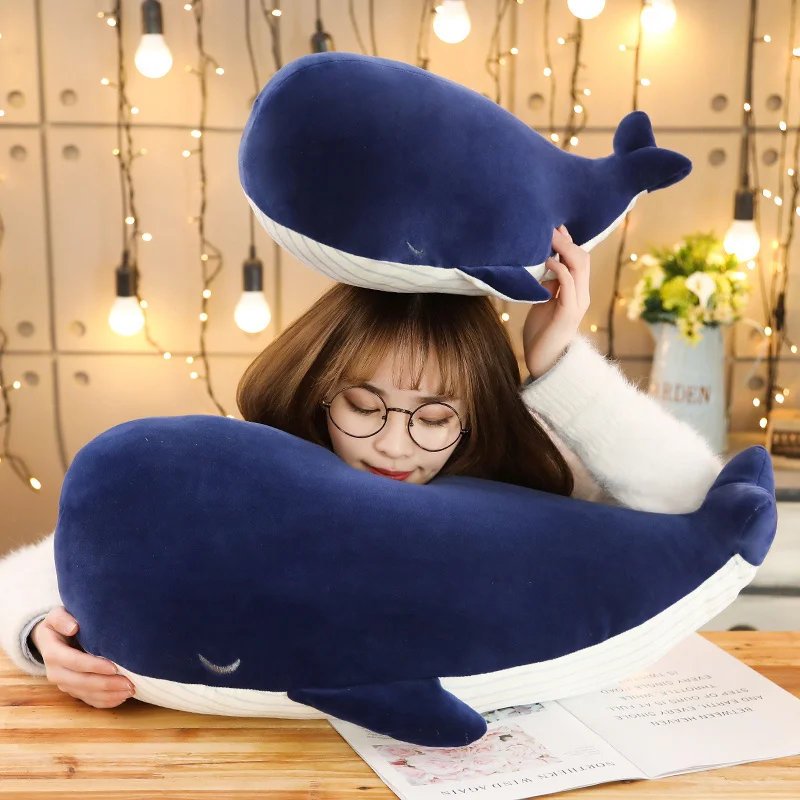 25CM Cartoon Super Soft Plush Toy Sea Animal Blue Whale Soft Toy Stuffed Animal Fish Children's birthday gift