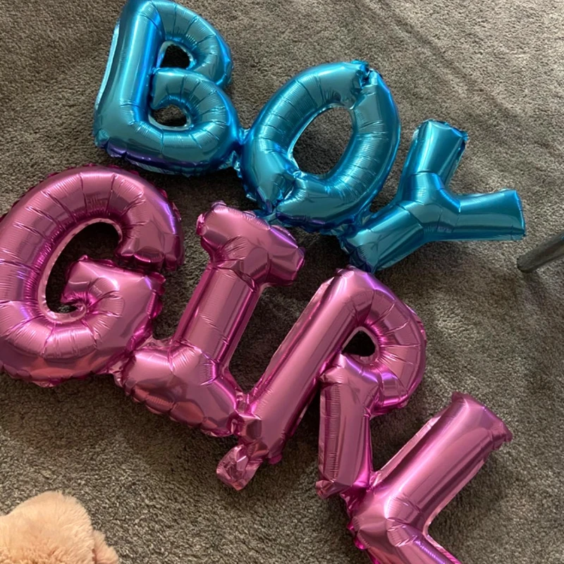 Gender Reveal Decoration Fringe Curtain Blue Pink Boy Girl Foil Balloon Gender Reveal Party Supplies Baby Shower Photo Backdrop
