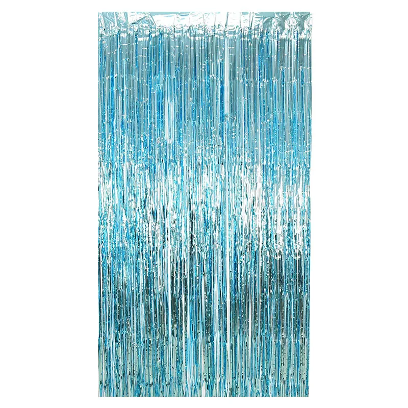 Gender Reveal Decoration Fringe Curtain Blue Pink Boy Girl Foil Balloon Gender Reveal Party Supplies Baby Shower Photo Backdrop