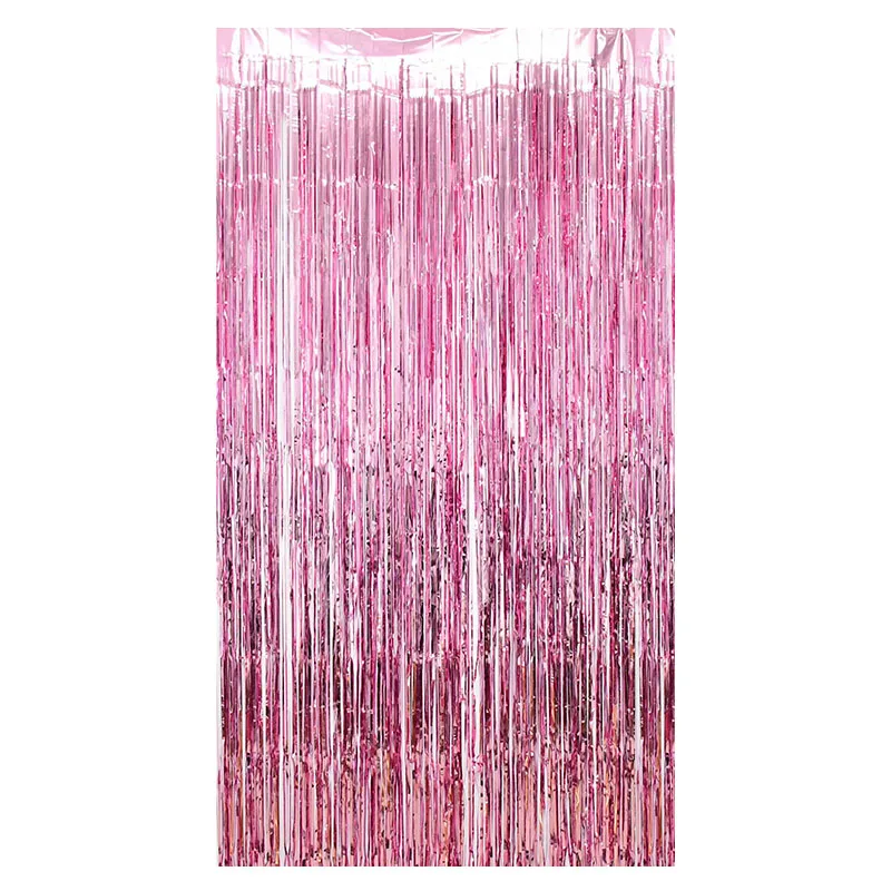 Gender Reveal Decoration Fringe Curtain Blue Pink Boy Girl Foil Balloon Gender Reveal Party Supplies Baby Shower Photo Backdrop