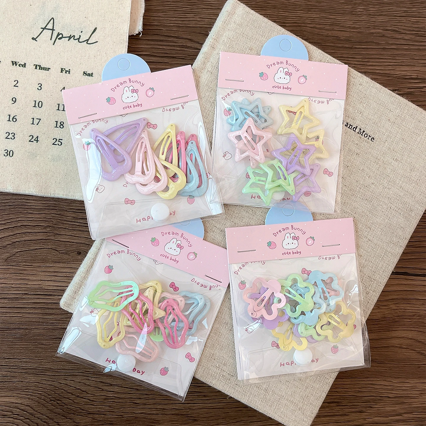 10Pcs/Set Baby Children Sweet Colors Shiny Star Ornament Hair Clips Women Girls Cute Barrettes Hairpins Kids Hair Accessories