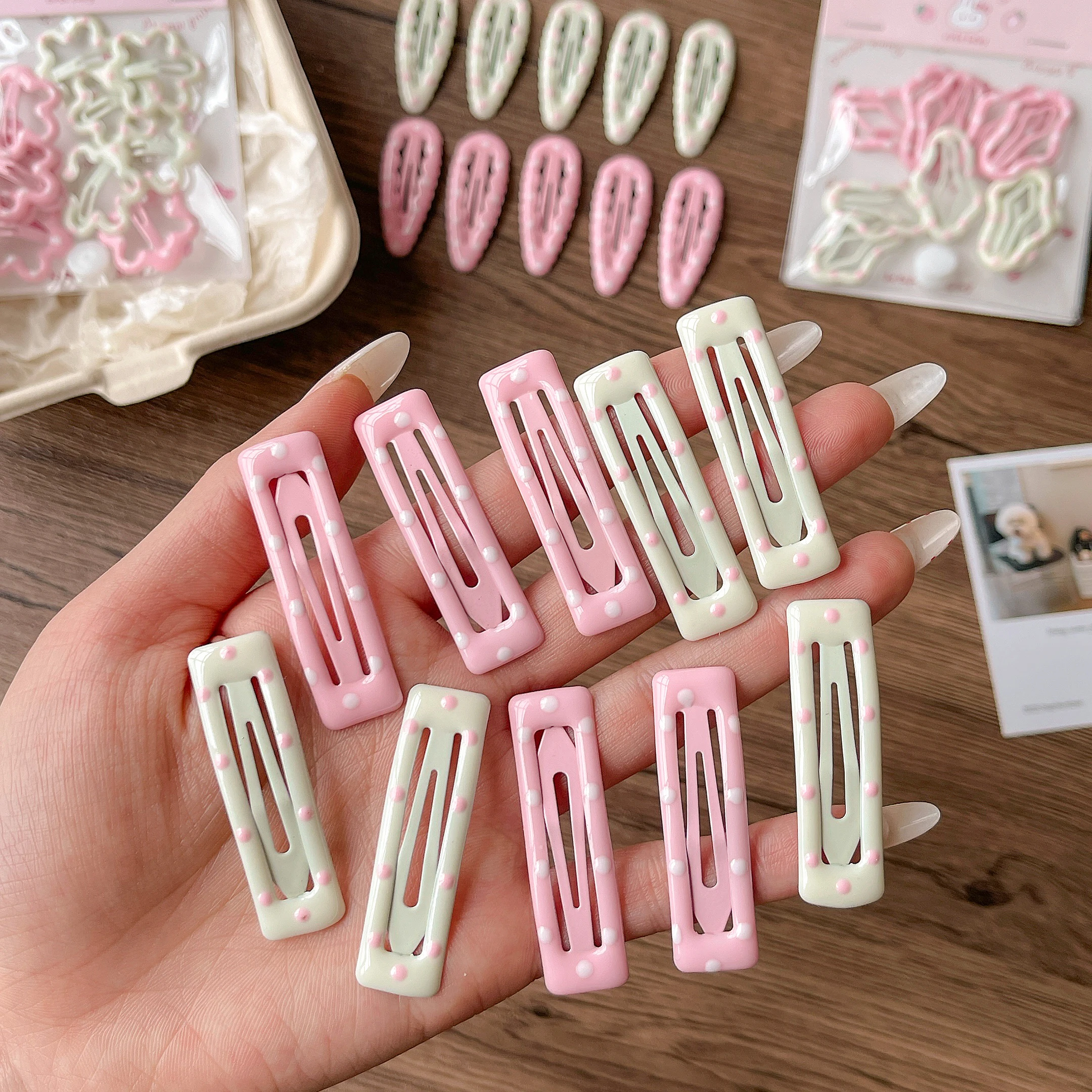 10Pcs/Set Baby Children Sweet Colors Shiny Star Ornament Hair Clips Women Girls Cute Barrettes Hairpins Kids Hair Accessories