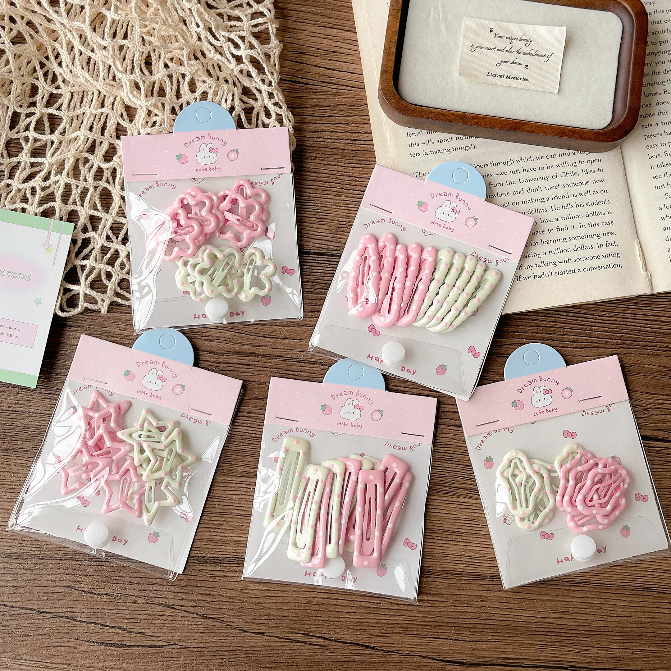 10Pcs/Set Baby Children Sweet Colors Shiny Star Ornament Hair Clips Women Girls Cute Barrettes Hairpins Kids Hair Accessories