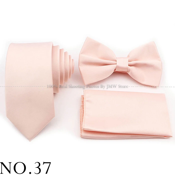 Hot Sale Purple Pink Sage Green Tie Set Polyester Necktie Bowtie Cufflink Brooch For Groom Suit Wedding Cravat Shirt Accessory