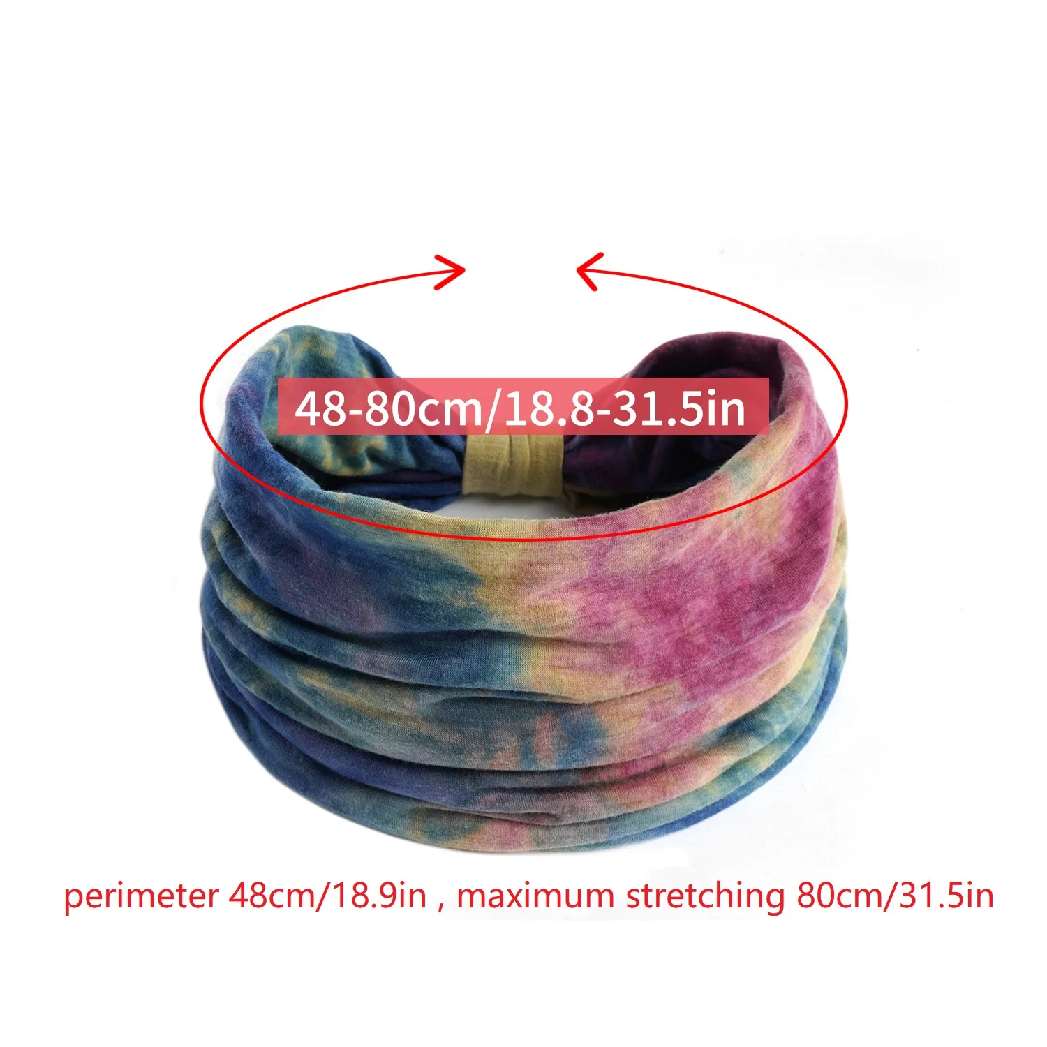Tie Dye Headbands for Women Wide Headband Yoga Workout Head Wraps Scarf Knotted Hairband Turban Bandana Bandage Hair Accessories