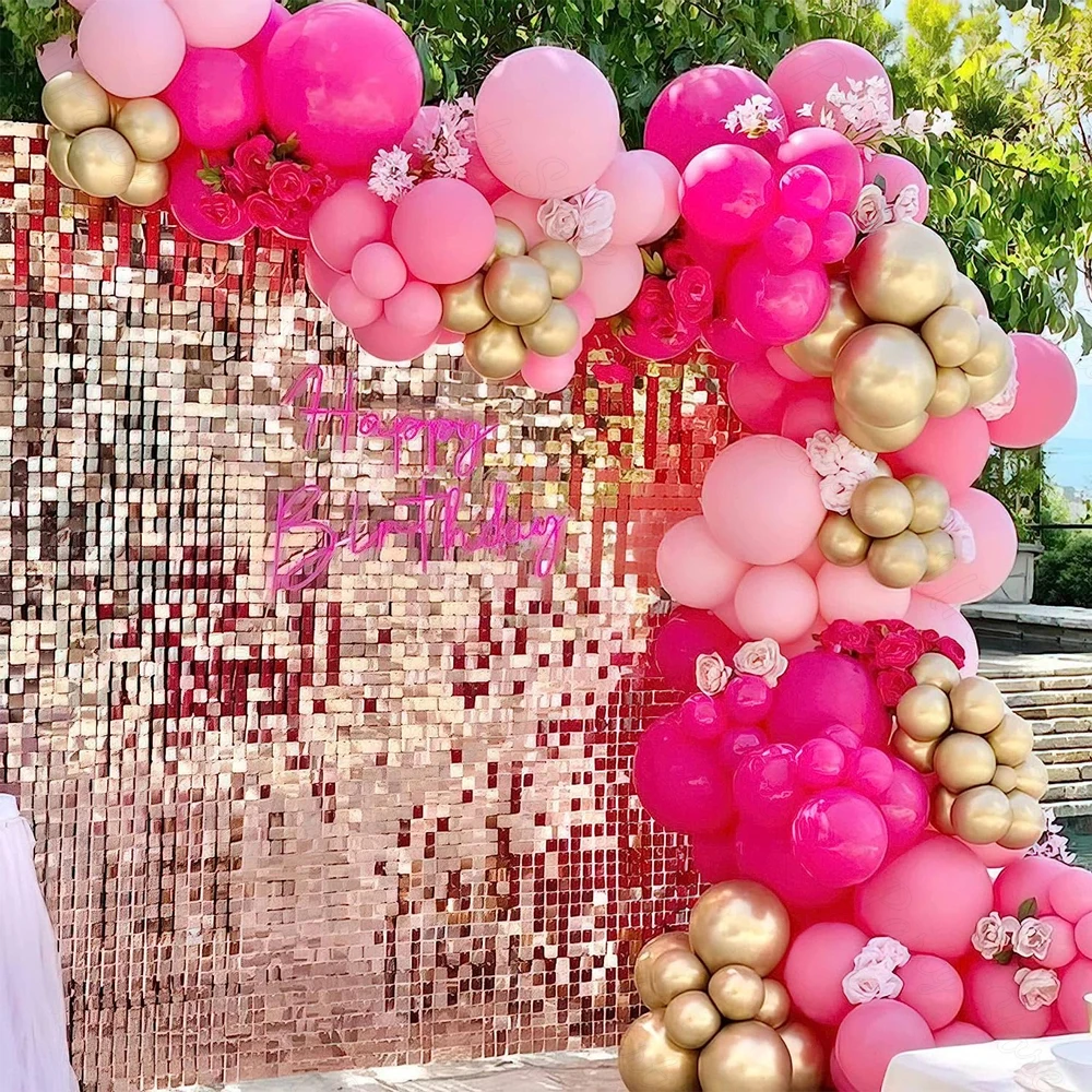5/10/12/18inch Dusty Pink Balloons Retro Rose Hot Pink Pastel Light Pink Balloons for Birthday Wedding Baby Shower Party Decorat