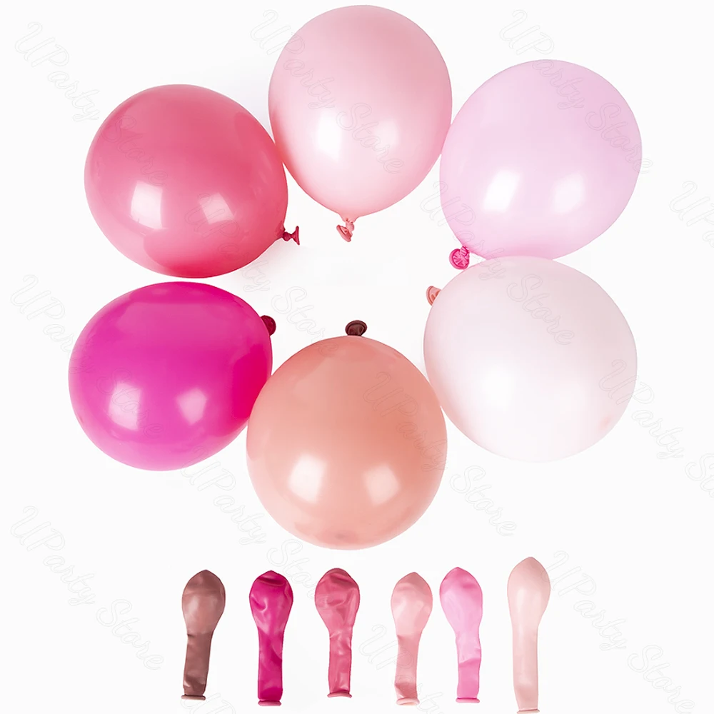 5/10/12/18inch Dusty Pink Balloons Retro Rose Hot Pink Pastel Light Pink Balloons for Birthday Wedding Baby Shower Party Decorat