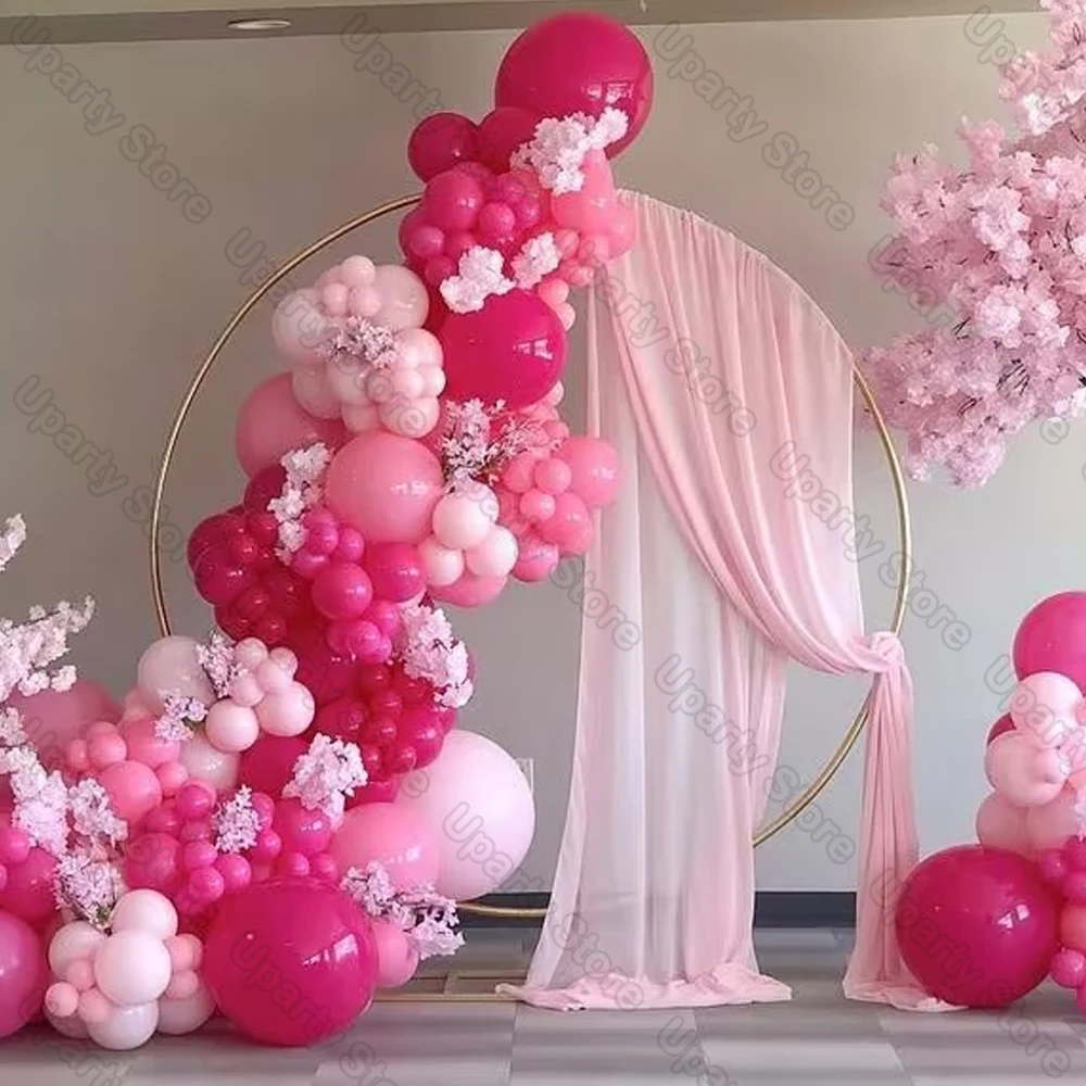 5/10/12/18inch Dusty Pink Balloons Retro Rose Hot Pink Pastel Light Pink Balloons for Birthday Wedding Baby Shower Party Decorat