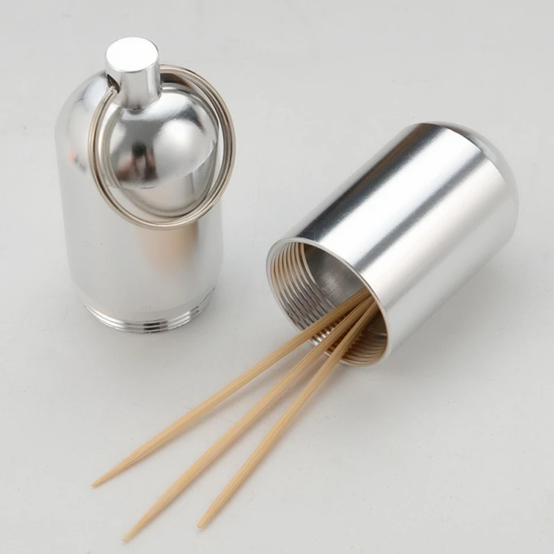 Waterproof Aluminum Alloy Pill Box Portable Medicine Case Capsule Container Bottle Holder Outdoor Pill Case Keychain
