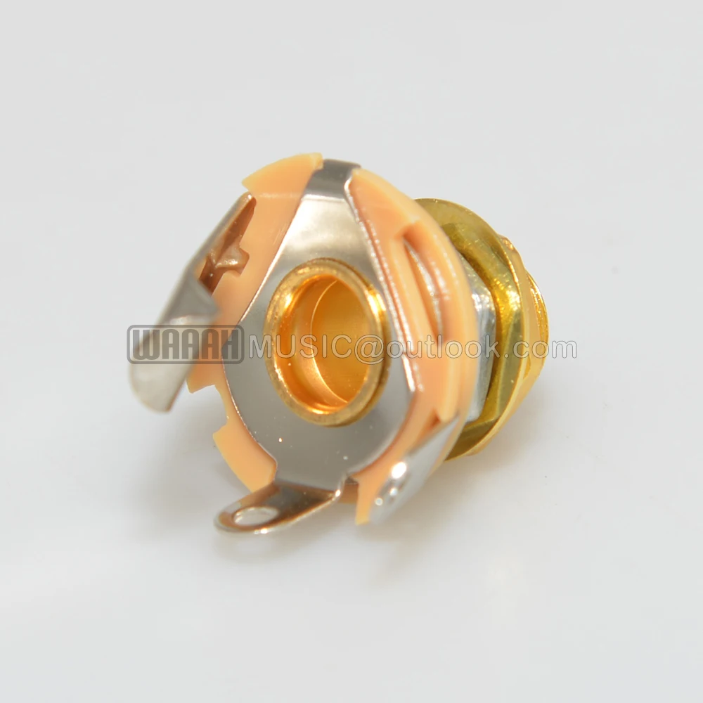 1pcs Electric Guitar Input Jack For Electric Guitar & Bass Guitar 1/4"" (6.35mm) Mono Jack Socket Chrome Nut & Washer