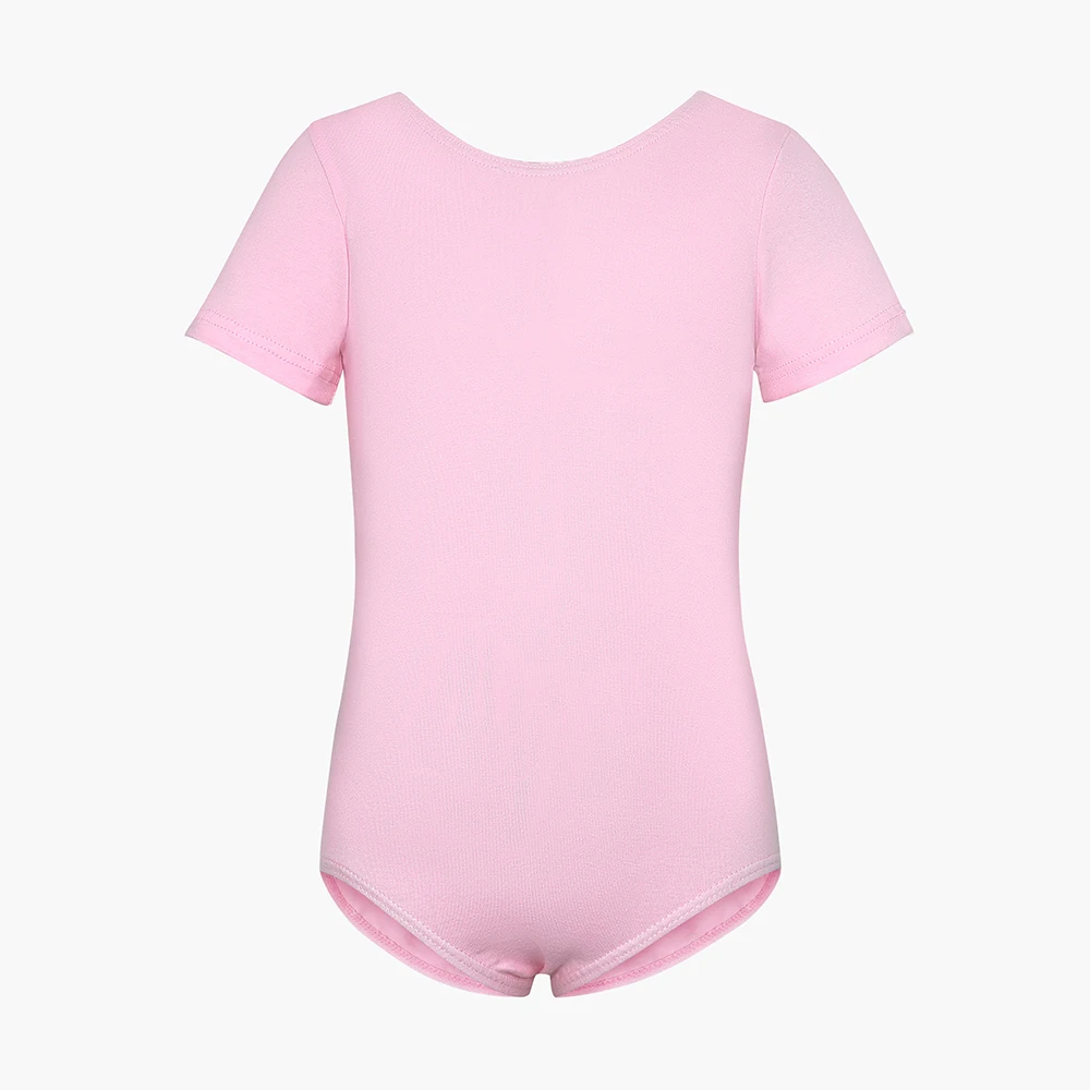 Gymnastics Leotards for Girls Dance Skirted Clothes Kids Ballet Tutu Dress Toddler Short Sleeve Stage Dance Wear