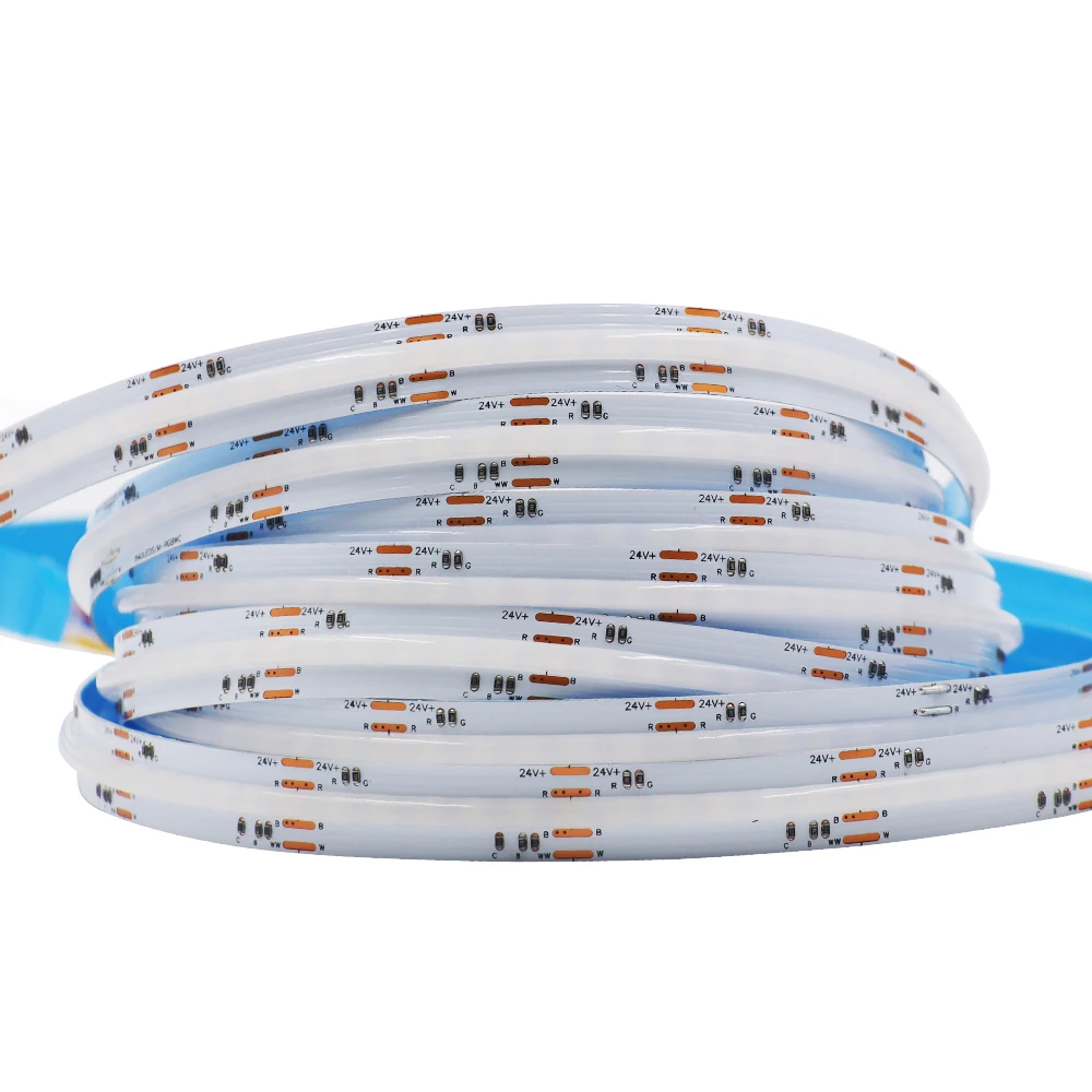 RGB RGBW RGBWW RGBCCT COB LED Strip 12V 24V 840 784LEDs/M Flexible High Bright Dotless Led Tape Diode Flexible Ribbon
