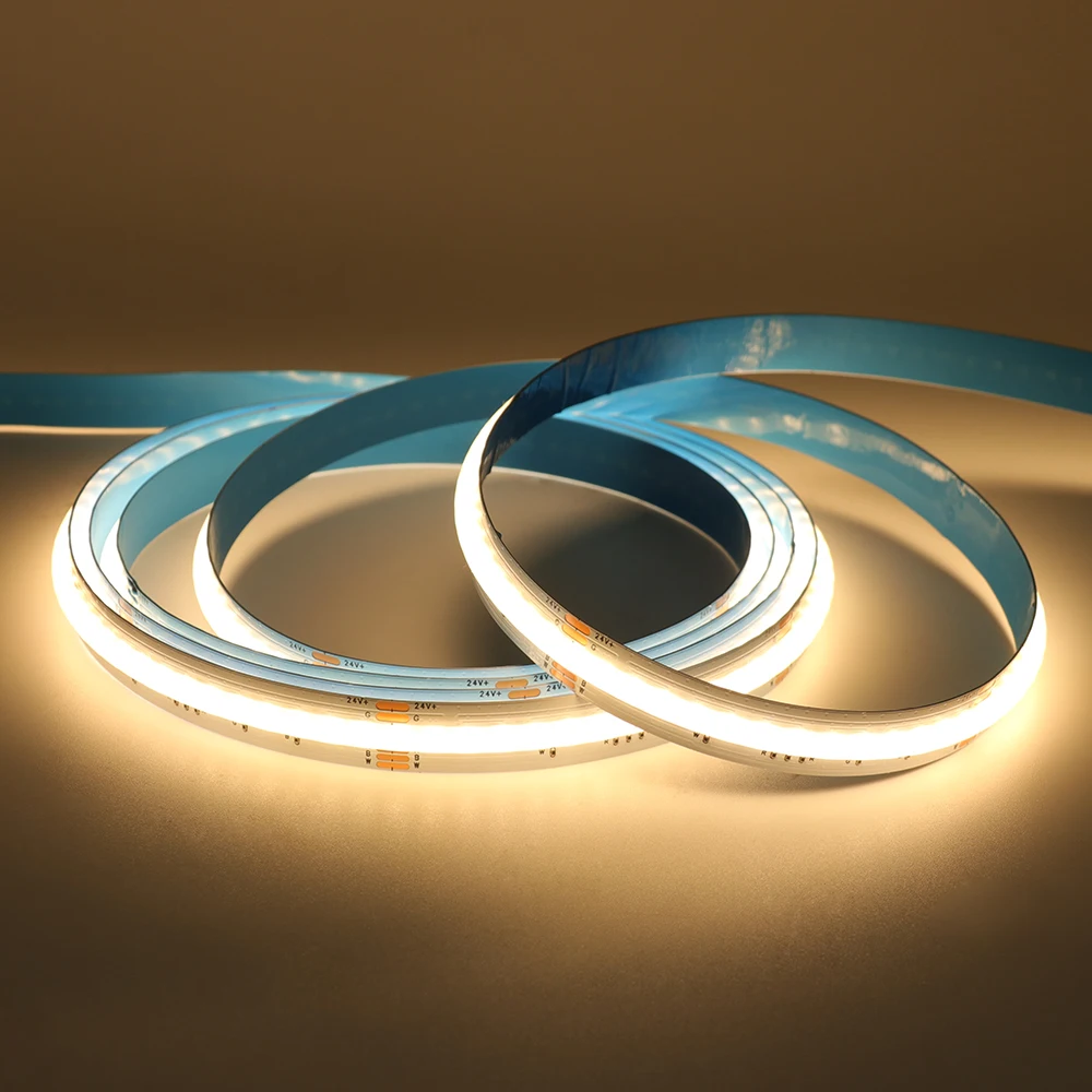 RGB RGBW RGBWW RGBCCT COB LED Strip 12V 24V 840 784LEDs/M Flexible High Bright Dotless Led Tape Diode Flexible Ribbon