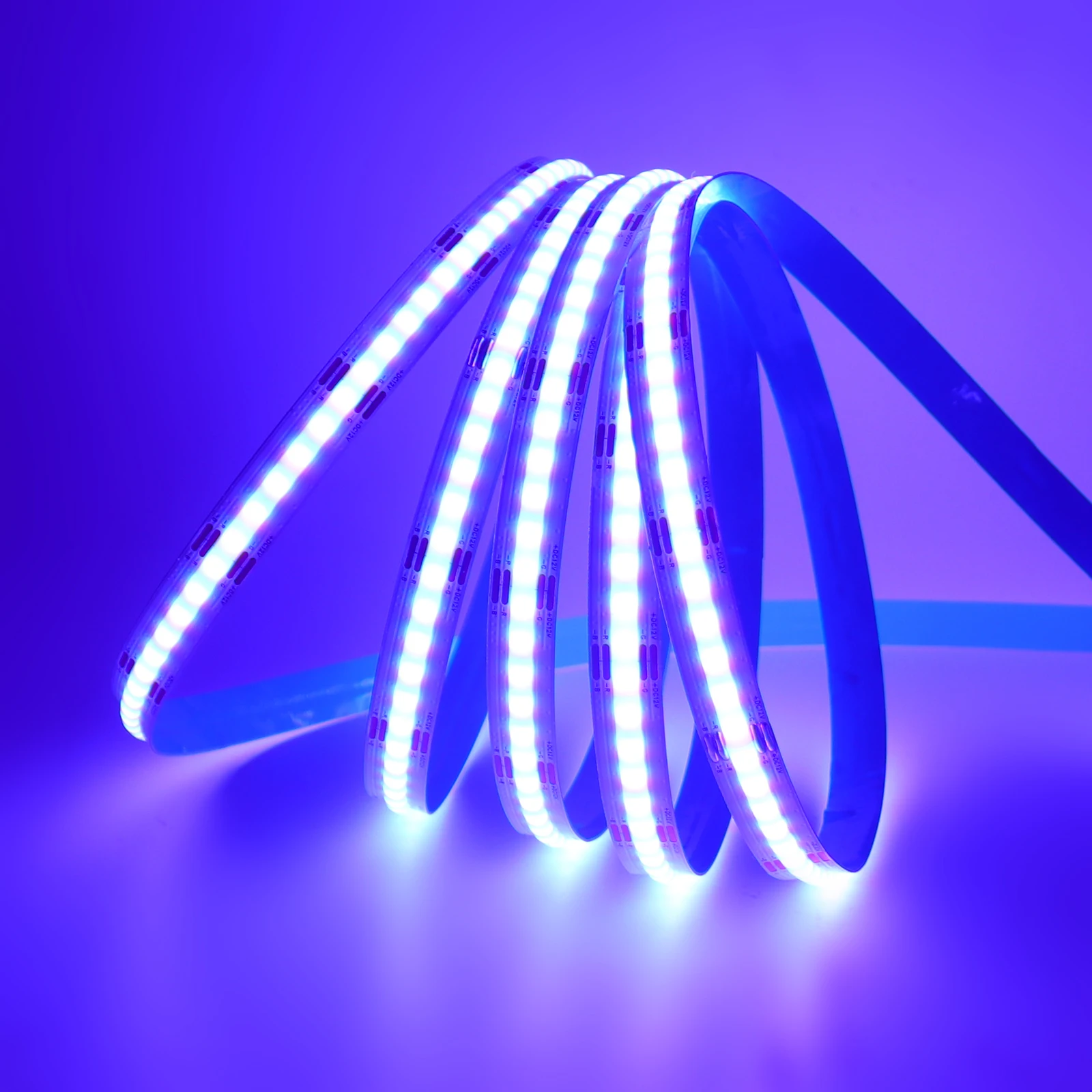 RGB RGBW RGBWW RGBCCT COB LED Strip 12V 24V 840 784LEDs/M Flexible High Bright Dotless Led Tape Diode Flexible Ribbon