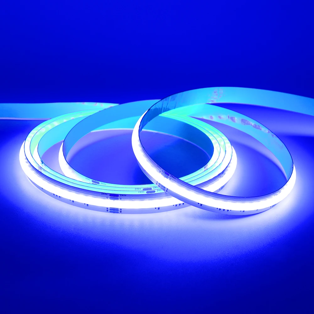 RGB RGBW RGBWW RGBCCT COB LED Strip 12V 24V 840 784LEDs/M Flexible High Bright Dotless Led Tape Diode Flexible Ribbon