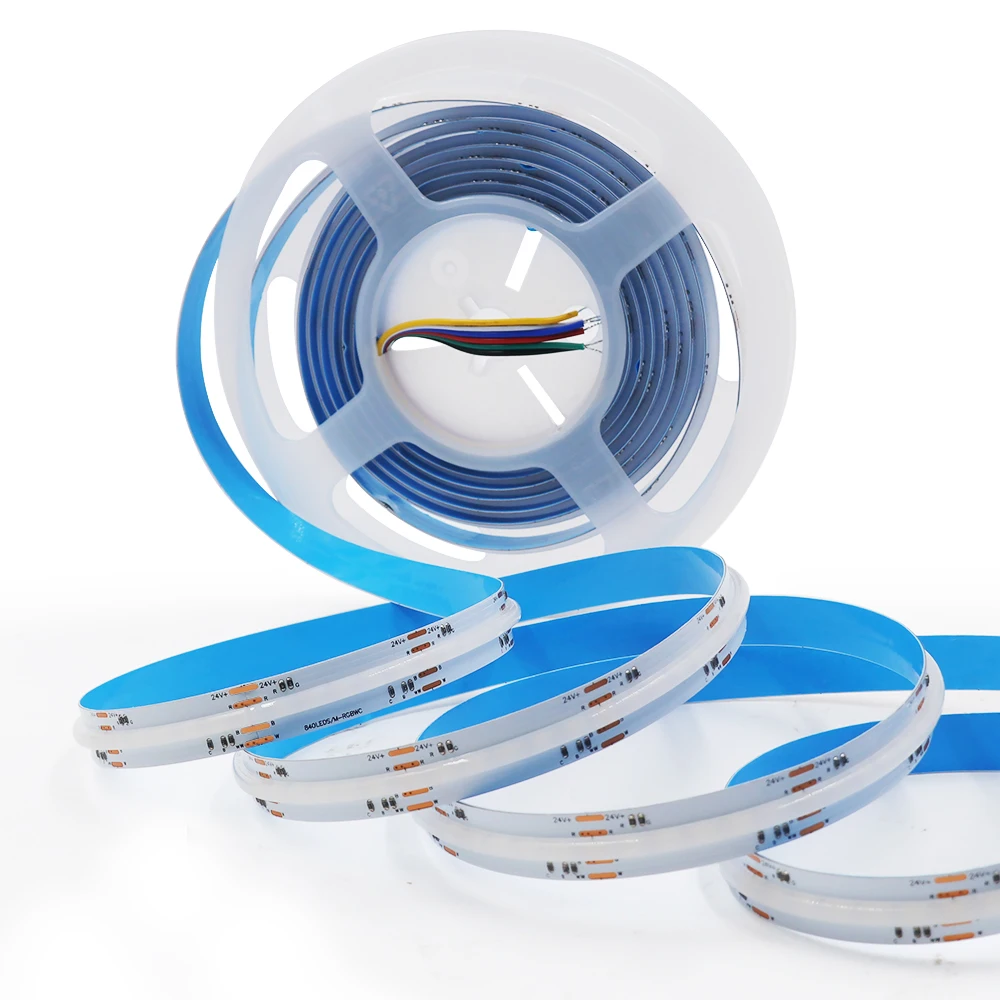 RGB RGBW RGBWW RGBCCT COB LED Strip 12V 24V 840 784LEDs/M Flexible High Bright Dotless Led Tape Diode Flexible Ribbon