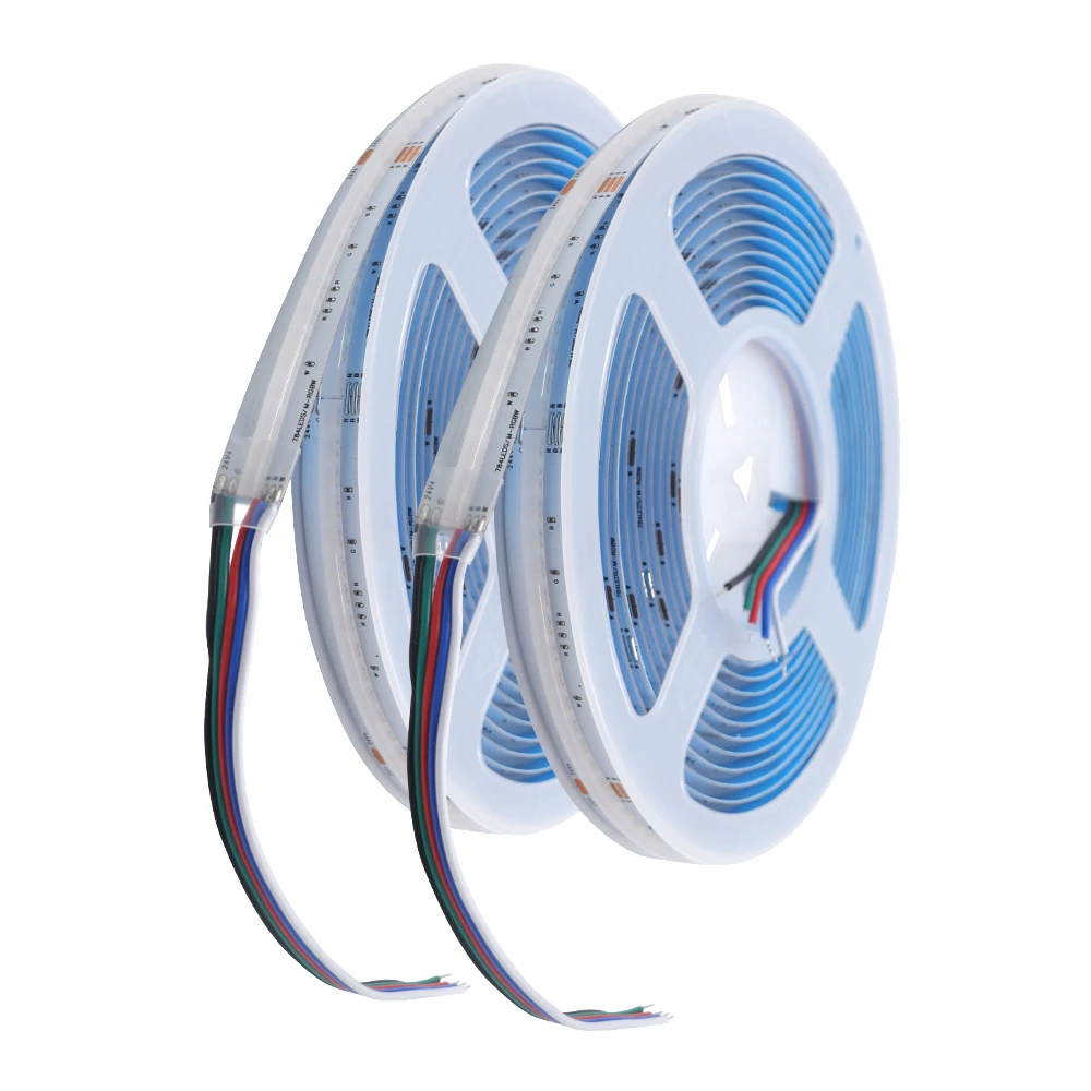 RGB RGBW RGBWW RGBCCT COB LED Strip 12V 24V 840 784LEDs/M Flexible High Bright Dotless Led Tape Diode Flexible Ribbon