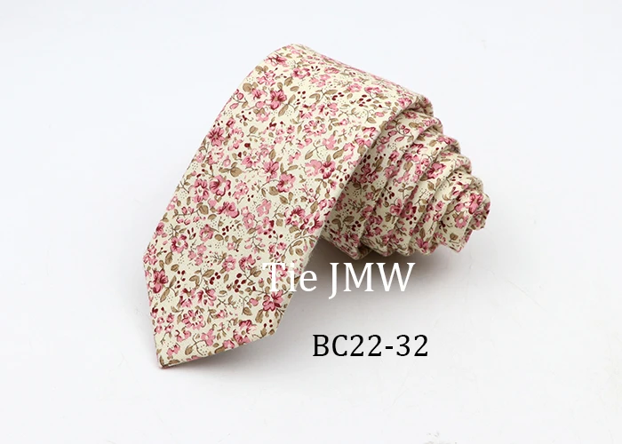 Floral Ties For Men Skinny Cotton Neck Tie For Wedding Casual Mens Women Necktie Classic Suits Dress Flower Print Tie Men Gift