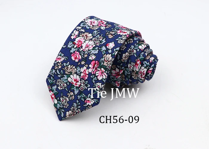Floral Ties For Men Skinny Cotton Neck Tie For Wedding Casual Mens Women Necktie Classic Suits Dress Flower Print Tie Men Gift