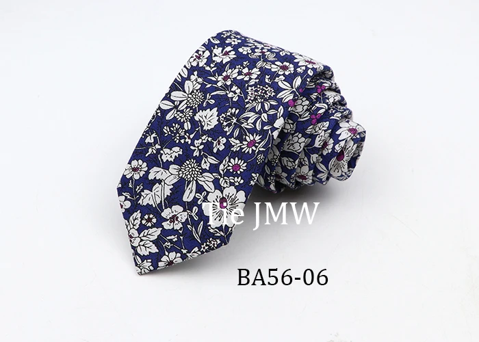 Floral Ties For Men Skinny Cotton Neck Tie For Wedding Casual Mens Women Necktie Classic Suits Dress Flower Print Tie Men Gift
