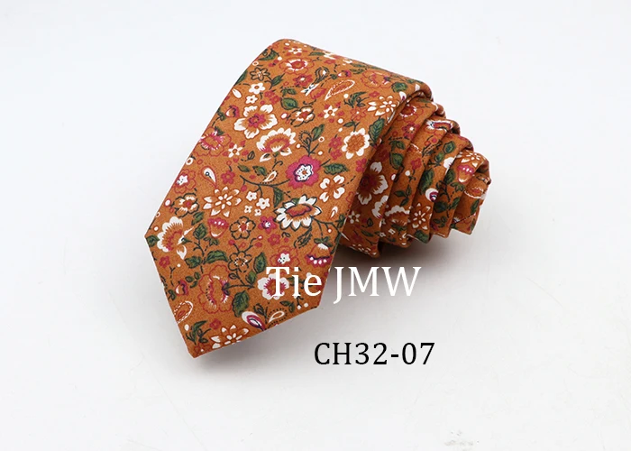 Floral Ties For Men Skinny Cotton Neck Tie For Wedding Casual Mens Women Necktie Classic Suits Dress Flower Print Tie Men Gift