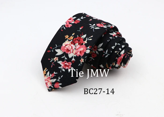Floral Ties For Men Skinny Cotton Neck Tie For Wedding Casual Mens Women Necktie Classic Suits Dress Flower Print Tie Men Gift