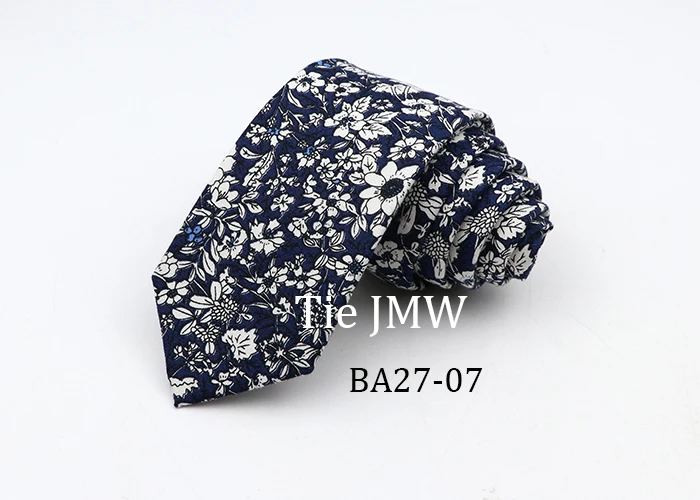 Floral Ties For Men Skinny Cotton Neck Tie For Wedding Casual Mens Women Necktie Classic Suits Dress Flower Print Tie Men Gift