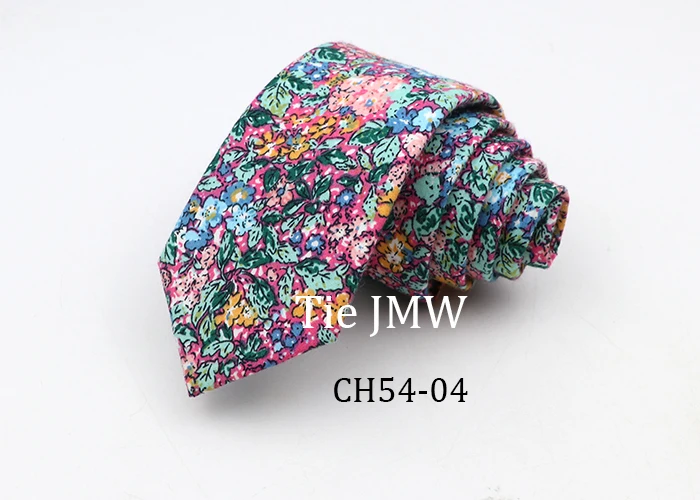 Floral Ties For Men Skinny Cotton Neck Tie For Wedding Casual Mens Women Necktie Classic Suits Dress Flower Print Tie Men Gift