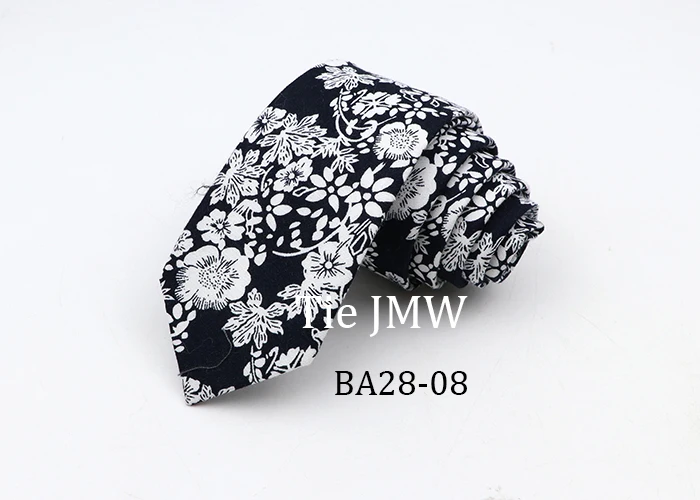 Floral Ties For Men Skinny Cotton Neck Tie For Wedding Casual Mens Women Necktie Classic Suits Dress Flower Print Tie Men Gift